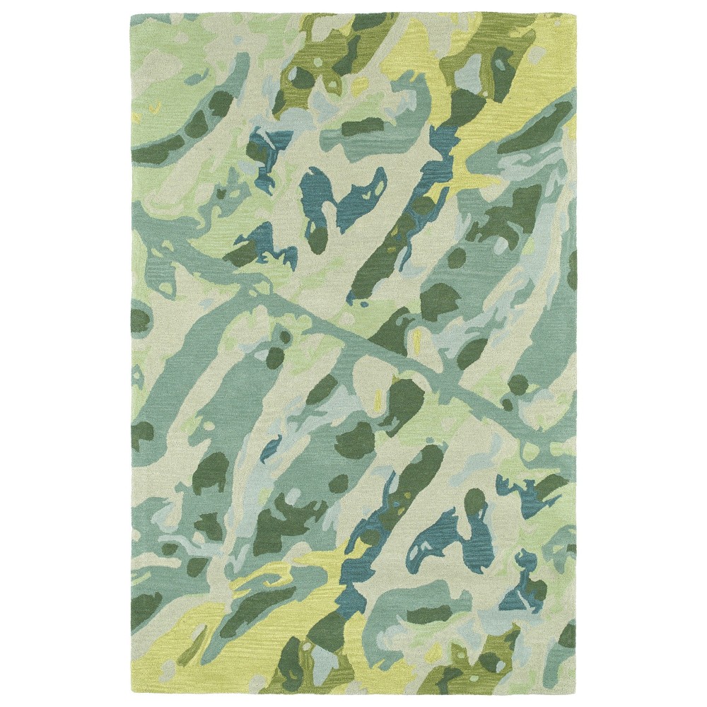 Kaleen Pastiche Collection Light Turquoise Throw Rug 2' x 3'