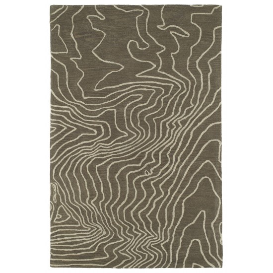 Kaleen Pastiche Collection Dark Taupe Throw Rug 2' x 3'