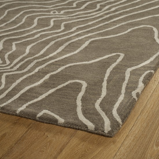 Kaleen Pastiche Collection Dark Taupe Throw Rug 2' x 3'