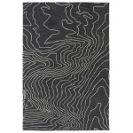 Kaleen Pastiche Collection Dark Charcoal Throw Rug 3' x 5'