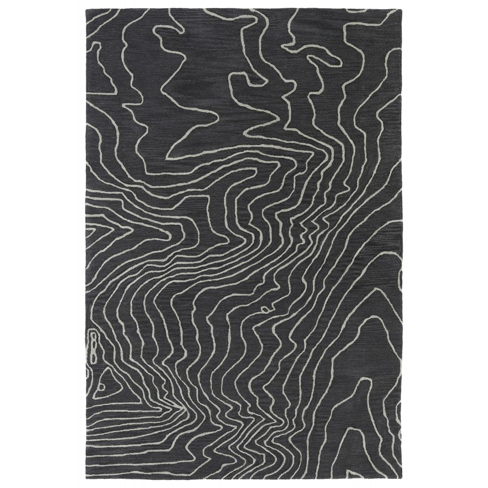 Kaleen Pastiche Collection Dark Charcoal Throw Rug 3' x 5'