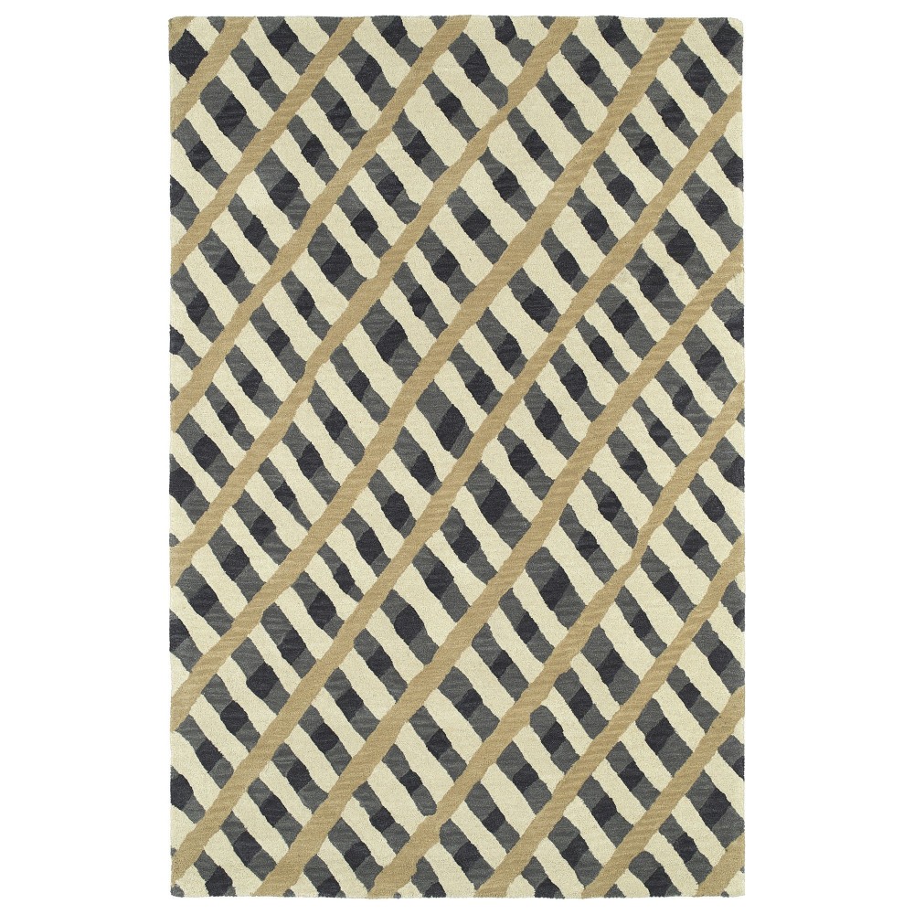 Kaleen Pastiche Collection Light Grey Throw Rug 2' x 3'