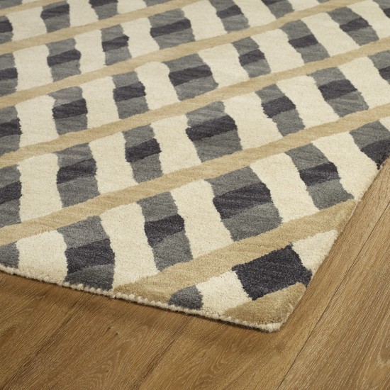 Kaleen Pastiche Collection Light Grey Throw Rug 2' x 3'