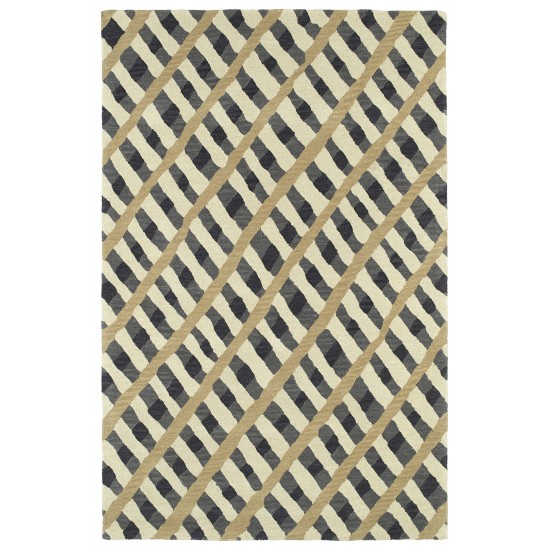 Kaleen Pastiche Collection Light Grey Area Rug 5' x 7'9"