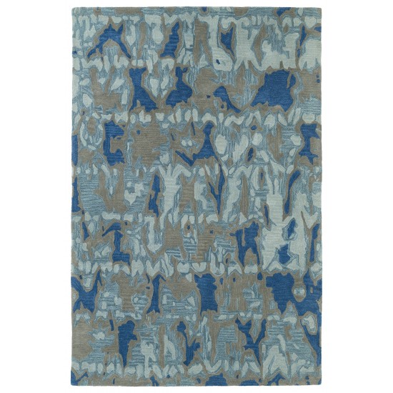 Kaleen Pastiche Collection Light Blue Throw Rug 2' x 3'