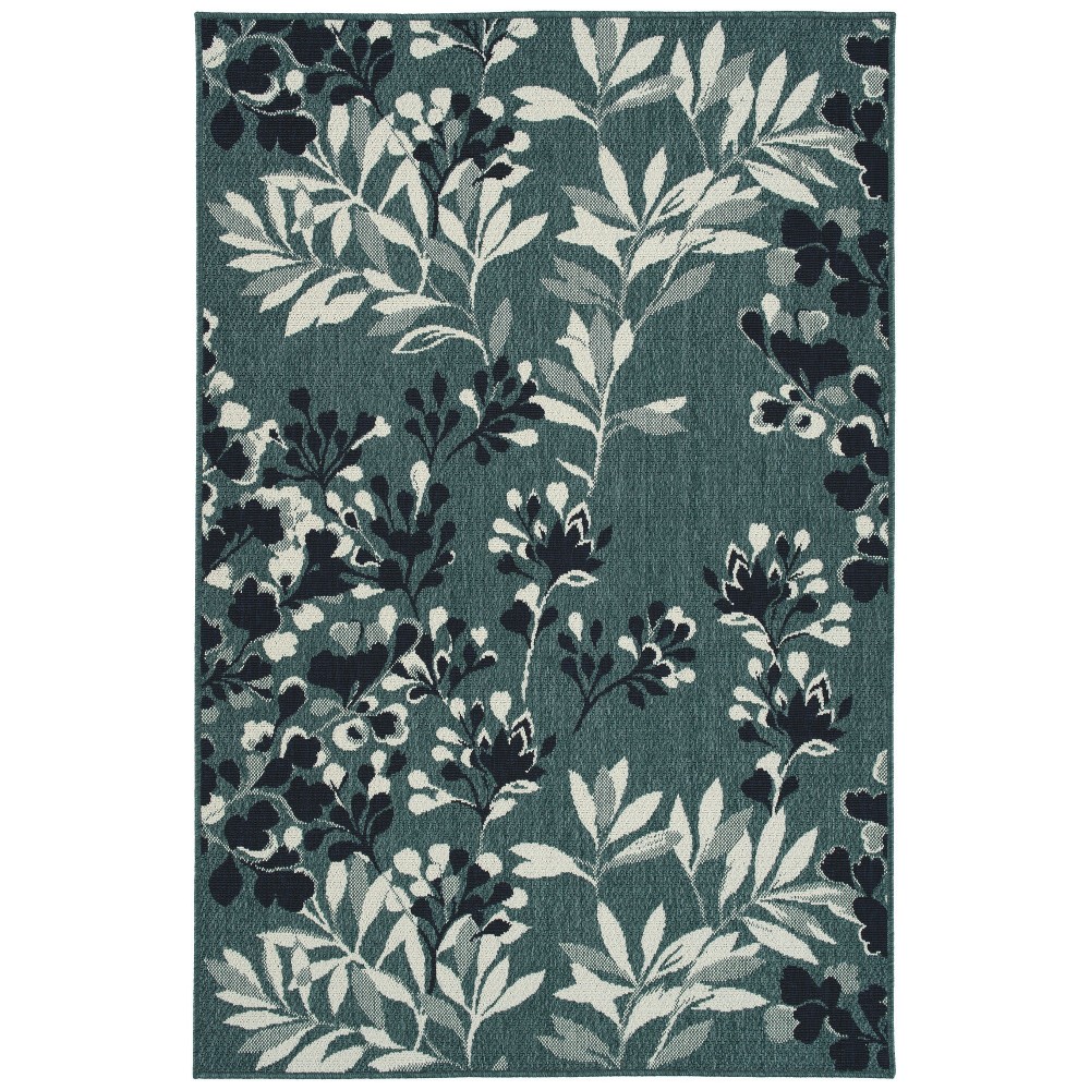 Kaleen Pianta Collection PTA02-91 Teal Throw Rug 1'11" x 3'7"