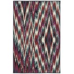 Kaleen Pianta Collection Multi Teal Throw Rug 1\'11" x 3\'7"