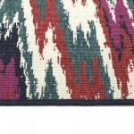 Kaleen Pianta Collection Multi Teal Throw Rug 1'11" x 3'7"