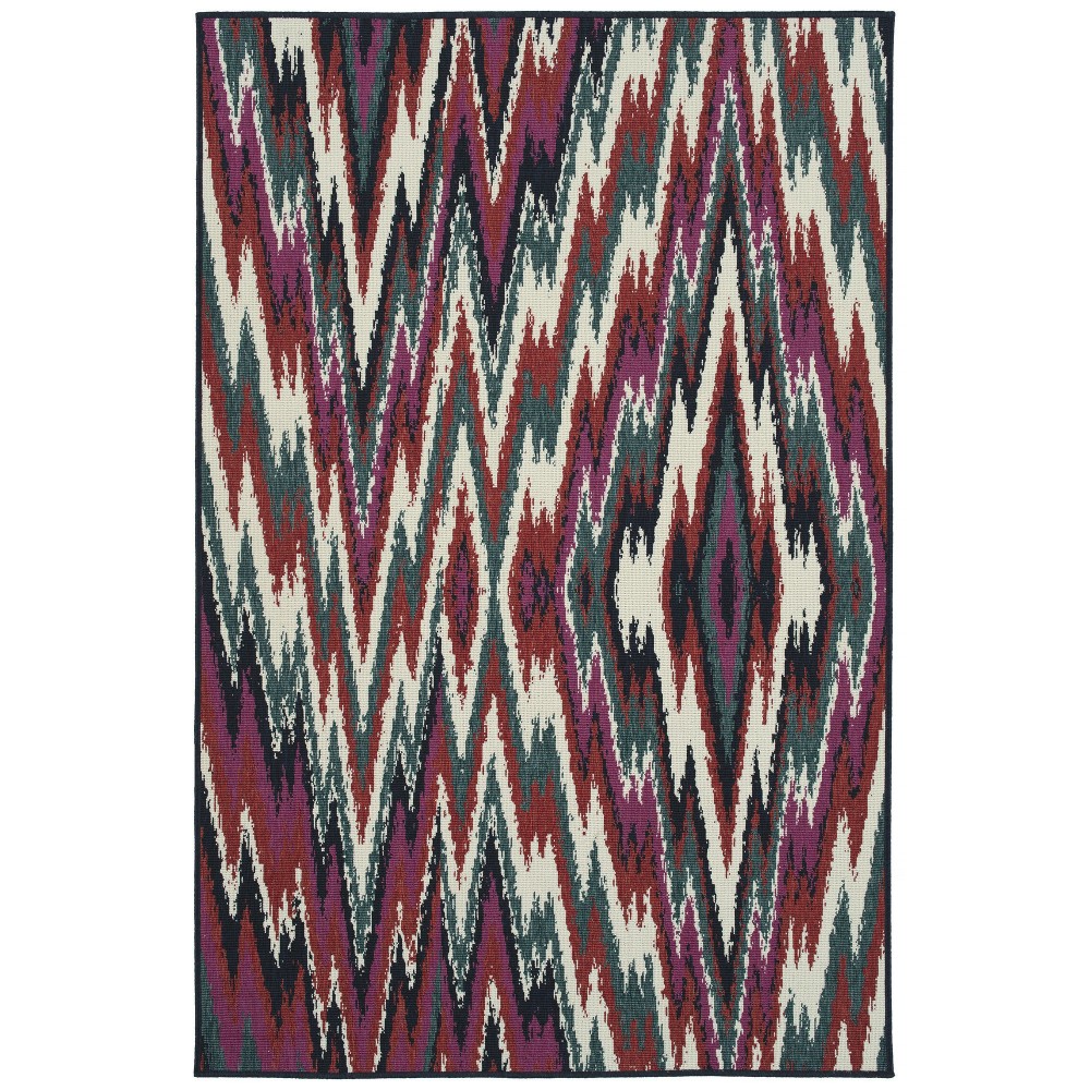 Kaleen Pianta Collection Multi Teal Runner 2'2" x 7'10"