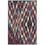 Kaleen Pianta Collection Multi Teal Area Rug 5'3" x 7'6"