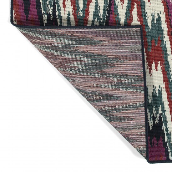 Kaleen Pianta Collection Multi Teal Area Rug 7'10" x 7'10"