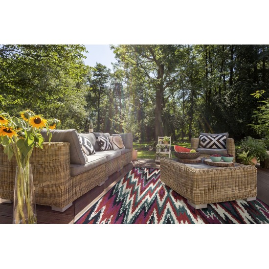 Kaleen Pianta Collection Multi Teal Area Rug 7'10" x 7'10"