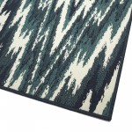 Kaleen Pianta Collection Teal Ivory Throw Rug 1'11" x 3'7"