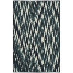 Kaleen Pianta Collection Teal Ivory Area Rug 5'3" x 5'3"