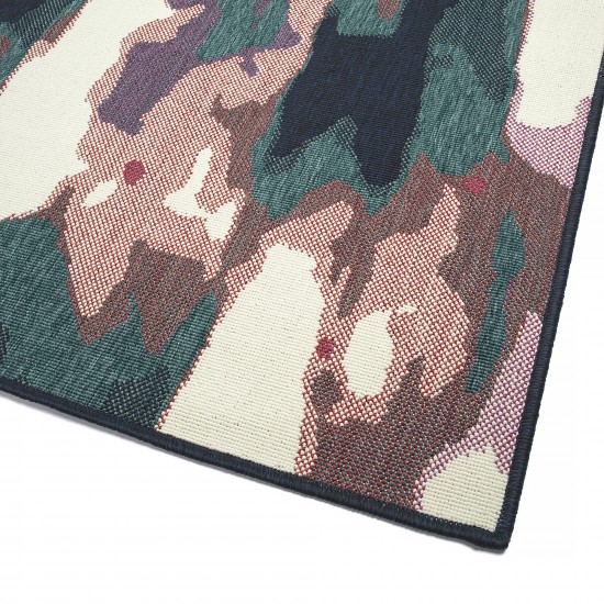 Kaleen Pianta Collection PTA06-91 Teal Area Rug 3'11" x 5'7"