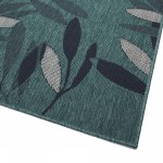 Kaleen Pianta Collection PTA07-91 Teal Throw Rug 1'11" x 3'7"