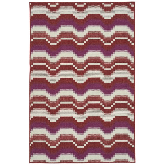 Kaleen Pianta Collection Red Pink Throw Rug 1'11" x 3'7"