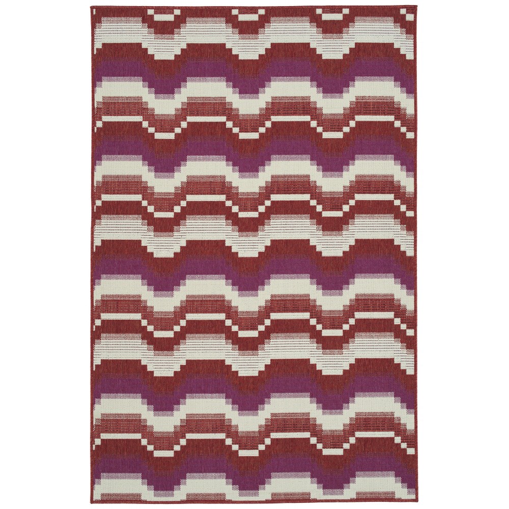 Kaleen Pianta Collection Red Pink Throw Rug 1'11" x 3'7"