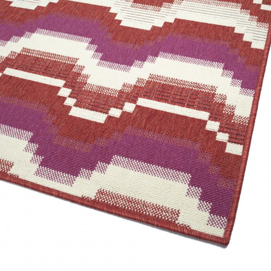 Kaleen Pianta Collection Red Pink Throw Rug 1'11" x 3'7"