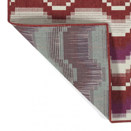 Kaleen Pianta Collection Red Pink Runner 2'2" x 7'10"