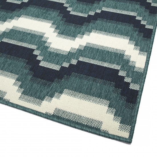 Kaleen Pianta Collection PTA08-91 Teal Throw Rug 1'11" x 3'7"