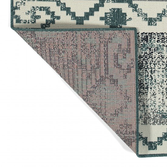 Kaleen Pianta Collection PTA09-91 Teal Throw Rug 1'11" x 3'7"