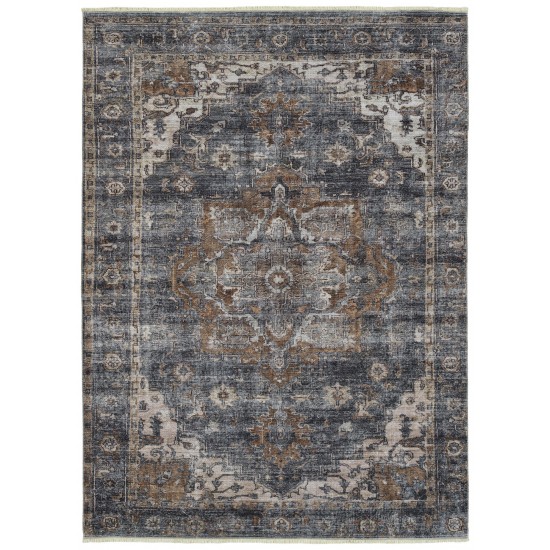 Kaleen Praia Collection Dark Gold Throw Rug 2' x 3'