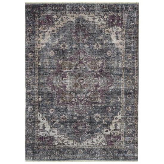 Kaleen Praia Collection Dark Charcoal Throw Rug 2' x 3'