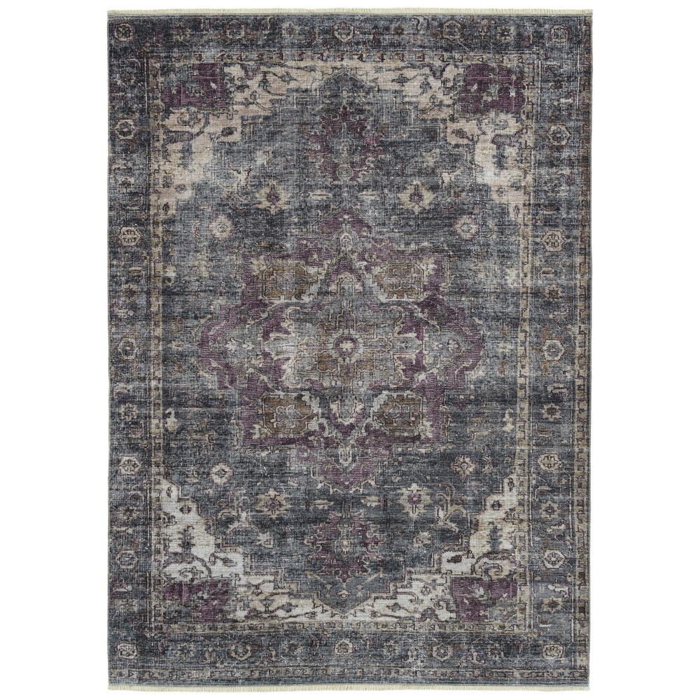 Kaleen Praia Collection Dark Charcoal Area Rug 7'10" x 9'6"