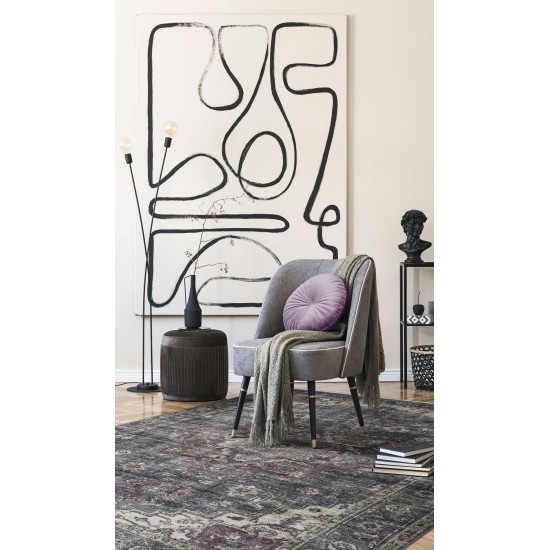 Kaleen Praia Collection Dark Charcoal Area Rug 7'10" x 9'6"