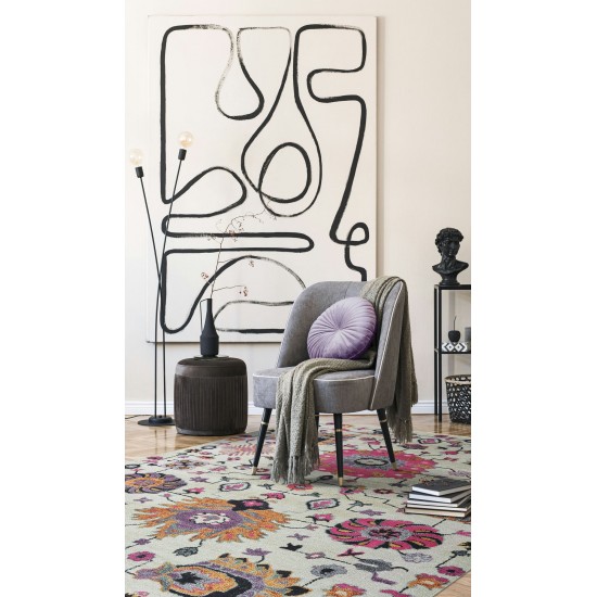 Kaleen Praia Collection Bright Ivory Area Rug 9'3" x 11'6