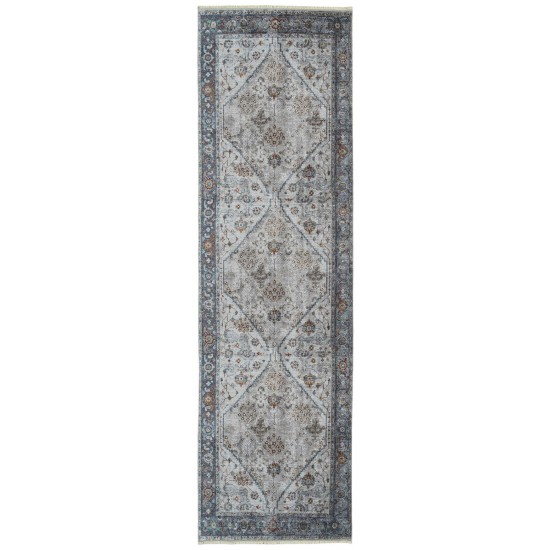 Kaleen Praia Collection Silver Blue Area Rug 5'1" x 7'