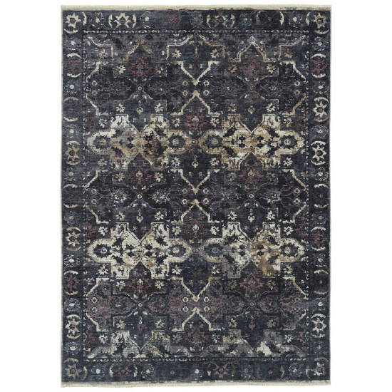 Kaleen Praia Collection Dark Navy Throw Rug 2' x 3'