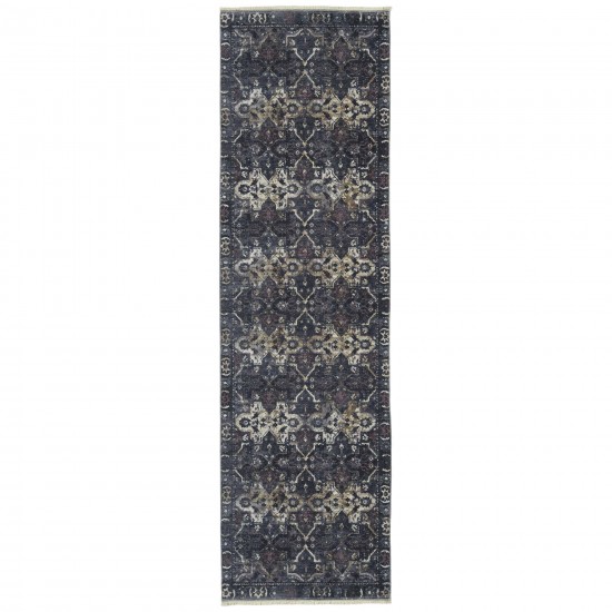 Kaleen Praia Collection Dark Navy Throw Rug 2' x 3'