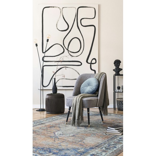 Kaleen Praia Collection Rust LtBlue Area Rug 7'10" x 9'6"