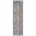 Kaleen Praia Collection Rust LtBlue Area Rug 7'10" x 9'6"