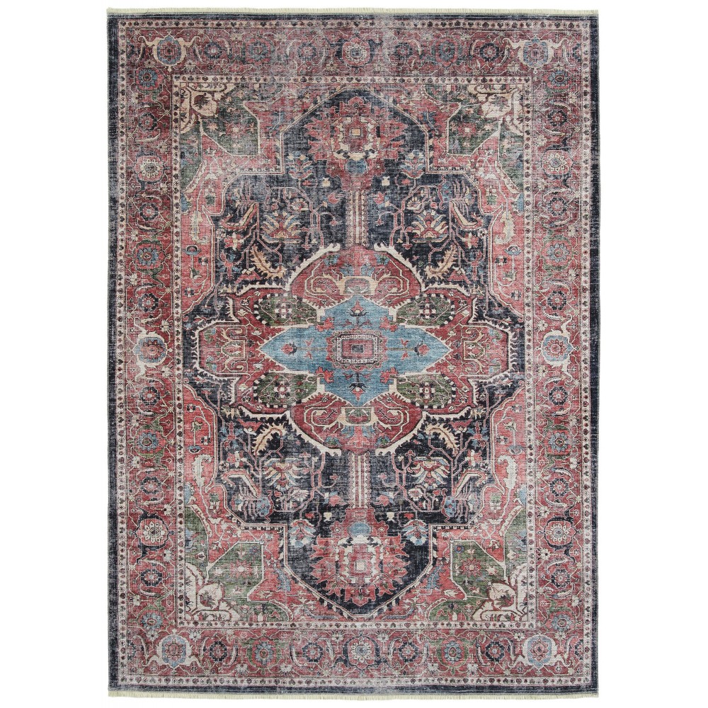 Kaleen Praia Collection Light Red Area Rug 5'1" x 7'