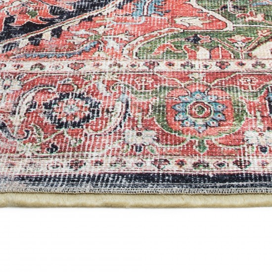 Kaleen Praia Collection Light Red Area Rug 7'10" x 9'6"