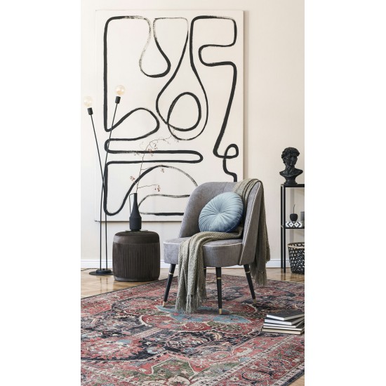 Kaleen Praia Collection Light Red Area Rug 7'10" x 9'6"