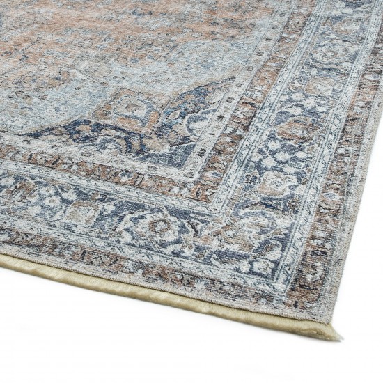 Kaleen Praia Collection Silver LtBlue Area Rug 5'1" x 7'