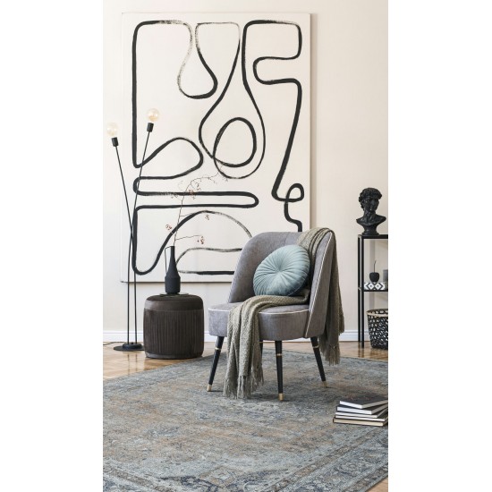 Kaleen Praia Collection Silver LtBlue Area Rug 5'1" x 7'