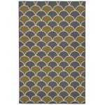 Kaleen Puerto Collection Dark Yellow Throw Rug 1'9" x 3'