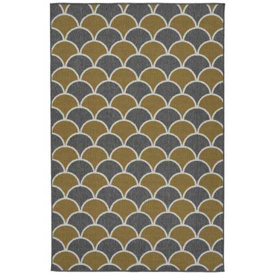 Kaleen Puerto Collection Dark Yellow Throw Rug 1'9" x 3'