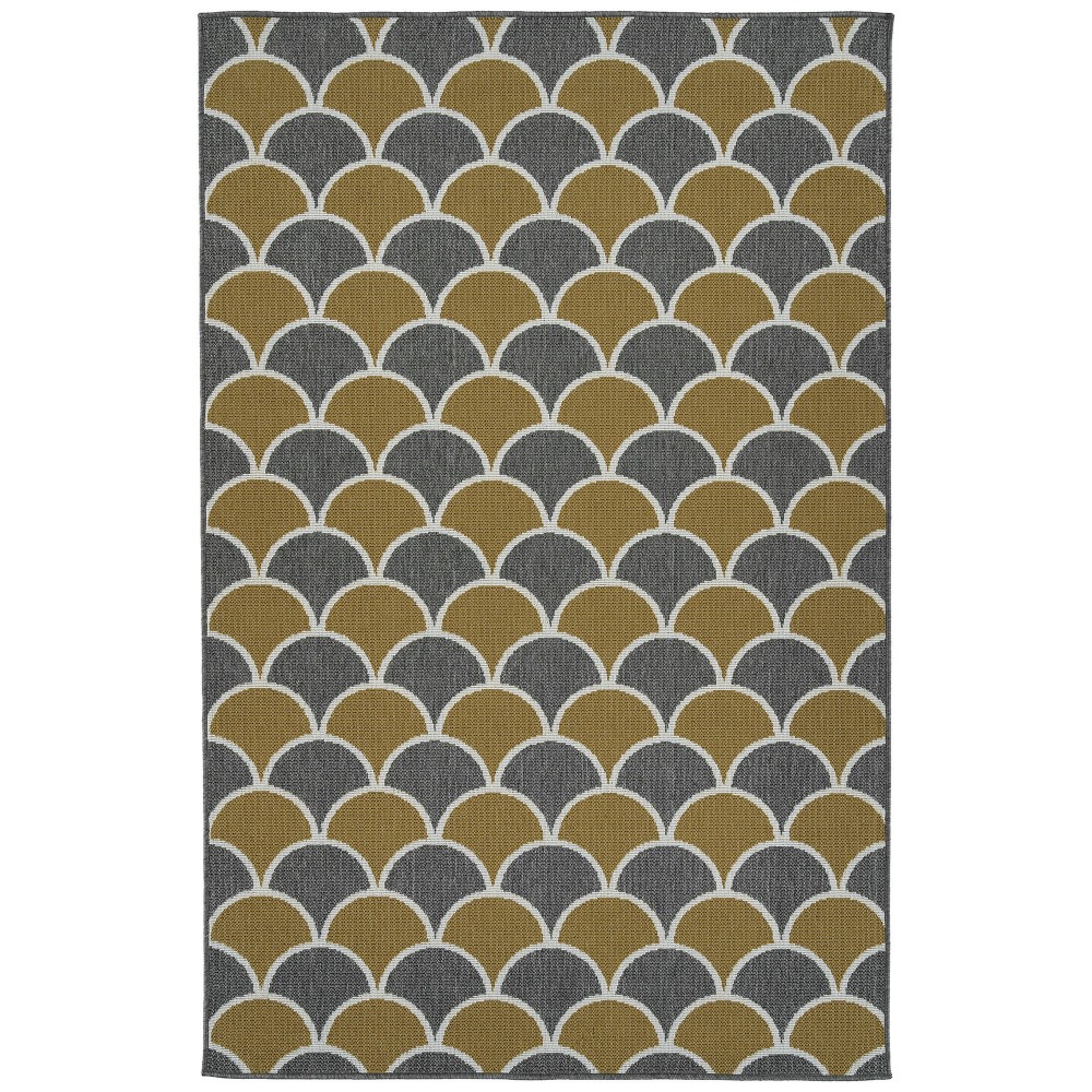 Kaleen Puerto Collection Dark Yellow Throw Rug 1'9" x 3'