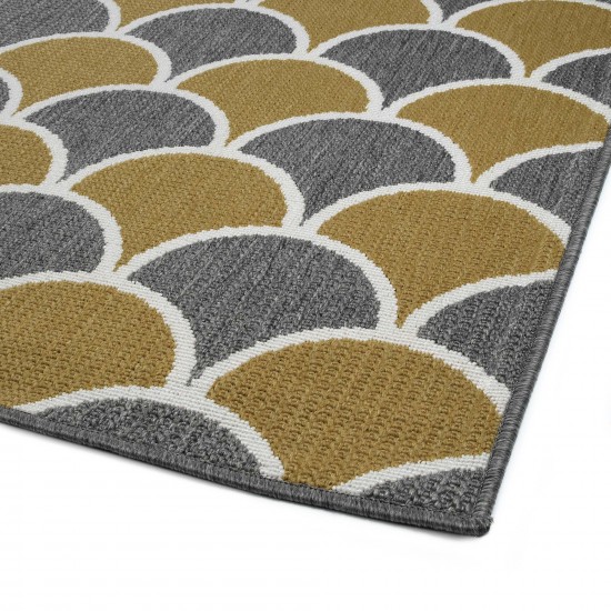 Kaleen Puerto Collection Dark Yellow Throw Rug 1'9" x 3'