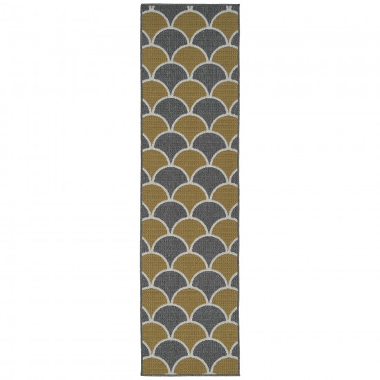 Kaleen Puerto Collection Dark Yellow Throw Rug 1'9" x 3'