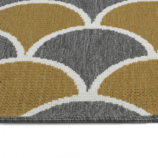 Kaleen Puerto Collection Dark Yellow Area Rug 3'6" x 5'6"