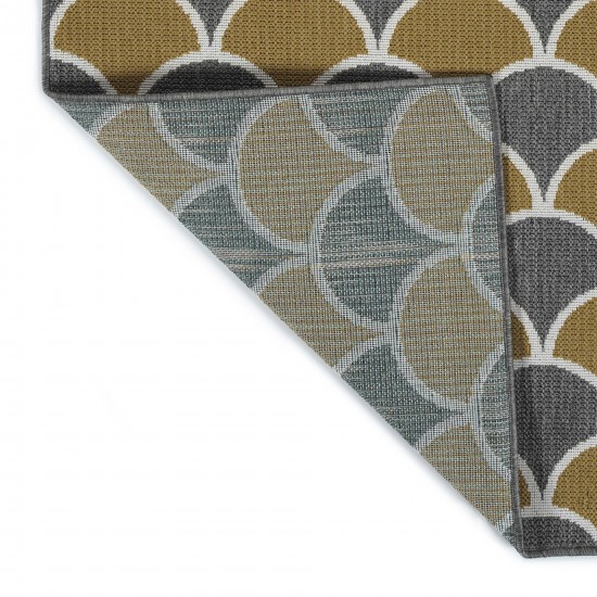 Kaleen Puerto Collection Dark Yellow Area Rug 3'6" x 5'6"