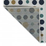 Kaleen Puerto Collection White Navy Throw Rug 1'9" x 3'