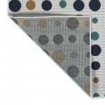 Kaleen Puerto Collection White Navy Runner 2'2" x 8'